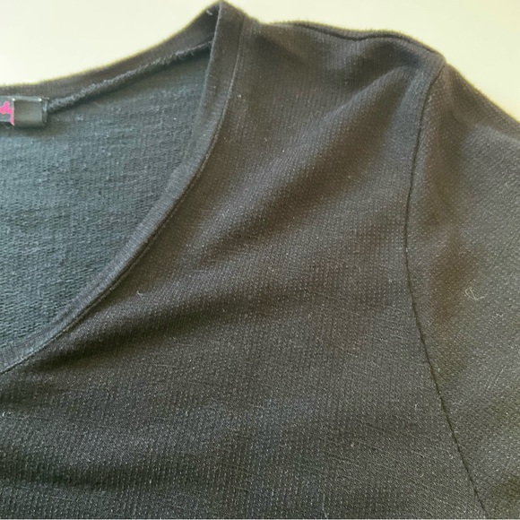 Fresh Produce Black Long Sleeve Top 3/4 Sleeves S - Picture 7 of 9